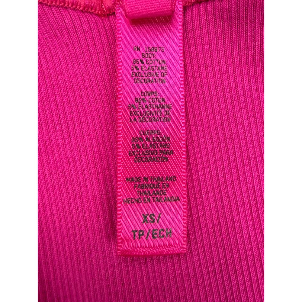 SKIMS Cotton Rib Tank XS Fuchsia Pink - Picture 4 of 6